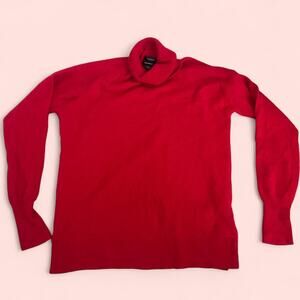 Halogen cashmere red turtleneck sweater
